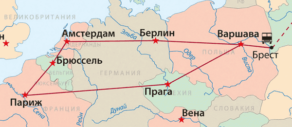 Карта тура